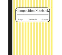 Composition Notebook College Ruled: Pastel Yellow Stripe Composition Book