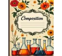 Composition Notebook College Ruled: Retro Sunflower Aesthetic Science Lab Tools Illustration, Writing Journal for School, Sketching and Science Lab Tools Illustration Series