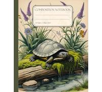 Composition Notebook College Ruled: Rustic Turtle Vintage Aesthetic Illustration for School, College or Work