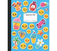 Composition Notebook College Ruled: Smiley Faces and Silly Stickers Cover | Cute Journal for Girls, Teens, Students | 110 pages