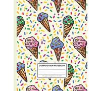 Composition Notebook College Ruled: Sprinkle Joy: Fun Ice Cream Cone Pattern: Aesthetic Soft Matte Cover for School, Work, or Journaling