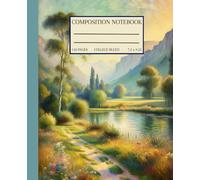 Composition Notebook College Ruled: Vintage Art Aesthetic Painting, 7.5 x 9.25, 120 pages