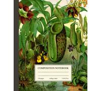 Composition Notebook College Ruled: Vintage Botanical Illustration Carnivorous Plants | Cute Aesthetic Journal for School, College & University