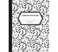 Composition Notebook College Ruled: White Marble Cover | 8.5 in x 11 in, 100 Sheets for College, School, Office & Work
