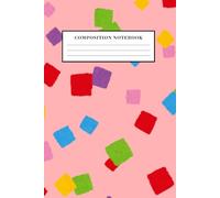 Composition Notebook Colorful Confetti on Black Background design Softcover: 6x9, Ruled Lined 120 Pages