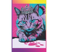 Composition Notebook: Cute Princess Kitty Cat with Tiara| Composition Wide Ruled Notebook or Journal | 6 x 9 inch, 120 Pages, Paperback, For kids, ... Supplies, Writing, Colorful Cover, Gift