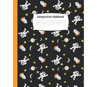 Composition Notebook: Cute Wide Ruled Line Paper Notebook Multipurpose School Workbook For Teens Or Kids Student Perfect Size For Your Backpack Space And Stars.