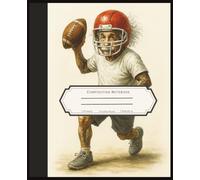 Composition Notebook Einstein Playing Football 7.5x9.25 inch: College Ruled Writing Book with a Quirky Twist of Genius and Sports
