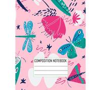 Composition Notebook:: Flying Insects ,Five Star Customizable Interactive Composition Book, College Ruled