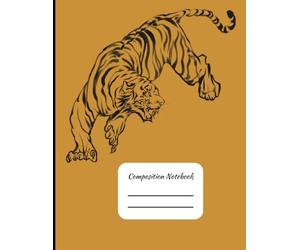 Composition Notebook for K-12 Schools with Tiger Mascot for students and teachers class notes: 8.5x11 College Ruled Notebook | 121 Pages | teacher ... elementary, middle school, and high school