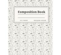 Composition Notebook for Students | College ruled | School Notes| Food illustration | For all ages: Food print anesthetic college ruled notebook for students and everyone
