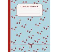 Composition Notebook For Students | College Ruled | School Notes | Journal Cherry Illustration | Gift For Students