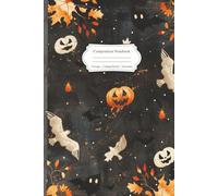 Composition Notebook: Halloween-Themed 6x9 Notebook with Dark Night Sky Illustrations - Great for Creative Writing, School Notes, or Spooky Plans