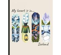 Composition notebook: My Heart is in Iceland, Brushstroke Art Aesthetic | College ruled, 7.5 x 9.25, 110 Pages | For kids, teens, and adults