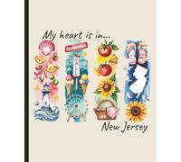 Composition notebook: My Heart is in New Jersey, Brushstroke Art Aesthetic | College ruled, 7.5 x 9.25, 110 Pages | For kids, teens, and adults