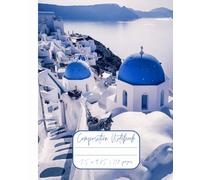 Composition Notebook “Mykonos, Greece”: Greek Island | Daily Journal | 7.5” x 9.25” | 110 lined pages
