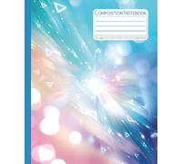 Composition Notebook: Pastel Light Burst Triangles: College Ruled Lined Notebook, 7.5 x 9.25 in, 110 Pages for School, Work, and Writing
