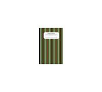 Composition Notebook: Pinstripes In Red, Green And Brown Pattern (100 Pages, College Ruled)
