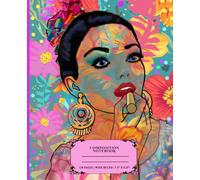 Composition Notebook: Pop Art Ballet Folklorico Cover, Wide Ruled White Paper, 120 pages, Matte Book Cover 7.5" x 9.25" for school, work or journaling.
