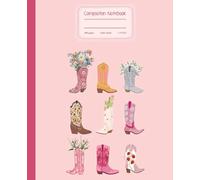 Composition Notebook: Preppy Cowgirl Boots Cute Country Girl Coquette Bows, College Ruled Paper Journal for Study, Work, and Creative Writing