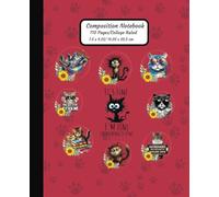 Composition Notebook: Purr-fectly Whimsical Feline, Notepad - Cats Series Vol 12. College Ruled Writing Journal for School, College, Work, Students, Cat lovers, Adults & Teens