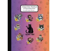 Composition Notebook: Purr-fectly Whimsical Feline, Notepad - Cats Series Vol: 7. College Ruled Writing Journal for School, College, Work, Students, Cat lovers, Adults & Teens
