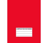 Composition Notebook:: Red Print ,Five Star Customizable Interactive Composition Book, College Ruled
