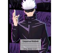 Composition Notebook: Six Eyes Power, Wide Ruled, 7.5 x 9.25 inches, 100 Pages For Teens, Students, Anime Lovers, and School Notes ( Notebook)