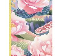 Composition Notebook Snake Among Flowers: 8.5x11 inches | Numbered Pages | Pastel, Watercolor, Floral Design | Aesthetic Journal for Home, School, Work, Office