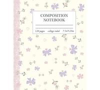 Composition Notebook: Vintage Pink Flowers Botanical Illustration for College, School, Office & Work