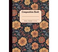 Composition Notebook: : Wide Ruled, 200 Pages (100 Sheets), 7.5 x 9.75 in Standard size, Date Writing on Corner for Kids, Teens and Adults.