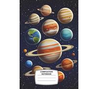 Composition Notebook: Wide Ruled, 6x9”, 120 Pages - Solar System Cover Featuring the Sun, Earth, Jupiter, Saturn & More - Perfect for Science Lovers, Students, or Space-Themed Gifts