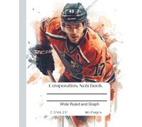 Composition Notebook, Wide Ruled and Graph, 7.5" x 9.25", 80 Pages