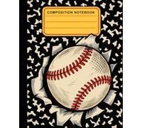 Composition Notebook Wide Ruled Baseball: Lined Pages Sports Marble Notebook - Journal for Boys - Kids - Teens - Students & Girls for School Supplies