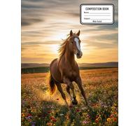 Composition Notebook - Wide Ruled: Beautiful running Horse - 8.5 x 11 Inches Subject Rule Lined Paper