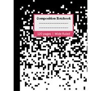 Composition Notebook Wide Ruled Black Marble: Classic Black with a Professional Touch | 120 Pages | 7.5 x 9.25 | School Supplies