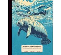 Composition Notebook Wide Ruled: Manatee illustration Vintage Aesthetic Notebook for students teens girls boys teachers, School Notes, writing ... (110 pages) Front and Back are Soft Cover