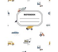 Composition Notebook: Wide Rules | 100 pages | 7.5 x 9.25 | Kids | Cars, Buses, and Trucks