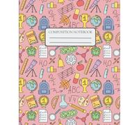 Composition Notebook with Ruled: seamless school Illustration | activites Journal for School, College | (7.5x9.25 in) perfect sized with wide lined
