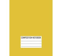 Composition Notebook:: Yellow Print ,Five Star Customizable Interactive Composition Book, College Ruled