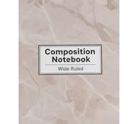 Composition Notebooks Wide Ruled: Home School Supplies for College Students, 7.5 x 9.25 inches | 100 Pages, Pink Marble Pattern