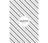 Composition Sketchbook lines, geometric, minimalist, pattern 6x9: Black White Background | Blank Pages | Journal For School, College, Office, Work, Home & Office, art | Write your notes.