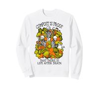 Compost de Jardinage Amusant La Vie après la Mort Squelette Jardinier Sweatshirt