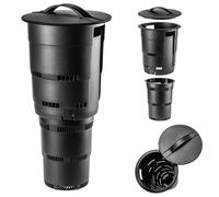 KADAX Composteur de jardin souterrain en plastique, sans odeur, bac à compost pour la fabrication d'engrais, bac à compost avec trous d'aération (noir, 1 pièce)