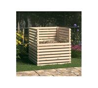 Vidaxl Composteur 100x100x102 Cm Bois Massif De Pin