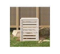 vidaXL Composteur Blanc 63,5x63,5x77,5 cm Bois massif de pin