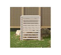 vidaXL Composteur Blanc 82,5x82,5x99,5 cm Bois massif de pin