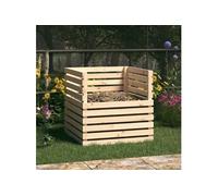 Composteur 80x80x78 cm Bois massif de pin 822187