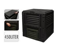 Composteur - BAC A COMPOST NOIR 450 LTR - Récupération d'humus - Recyclage des déchets en engrais
