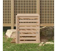 Composteur Bac à Compost Rangement Jardin Blanc Bois Massif de Pin vidaXL